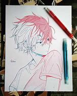 Image result for Anime Boy Line Art