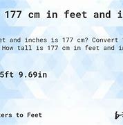Image result for How Tall Is 177 Cm in Feet