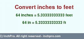 Image result for What Is 64 Inches in Feet