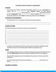 Image result for Construction Contract Template