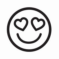 Image result for Heart Eyes Emoji Outline