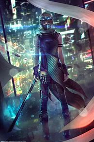 Image result for Cyberpunk Ninja Girl