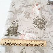 Image result for Vintage Map Fabric