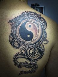 Image result for Ying Yang Dragon Tattoo Designs
