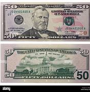 Image result for 50 Dollar Bill Back Actual Size