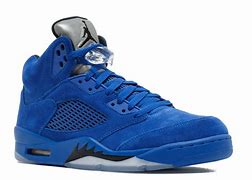 Image result for Jordan 5s Blue Suede