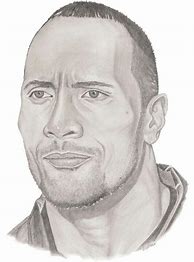 Image result for Sketch of The Rock Wrestler