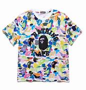 Image result for BAPE Tee Shirt Blue and Yellow Camo