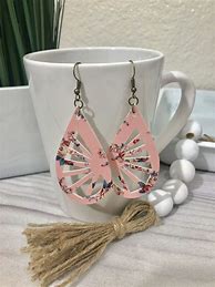 Image result for Faux Leather Earrings