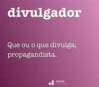 Image result for divulgador