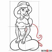 Image result for Aladdin and Jasmine Sketch