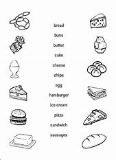 Image result for Food Worksheets Printable