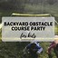 Image result for Obstacle Course Birthday Party