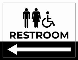 Image result for Restroom Signs with Arrow