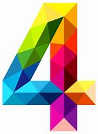 Image result for Colorful Number 4