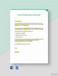 Image result for Offer Letter for Contract Employees