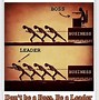 Image result for Boss vs Leader Poster