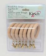 Image result for Unfinished Wood Curtain Clip Rings