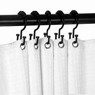 Image result for Black Shower Curtain Hooks