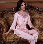 Image result for Women's Luxury Silk Pajamas