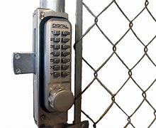 Image result for Chain Link Fence Lock Hardware