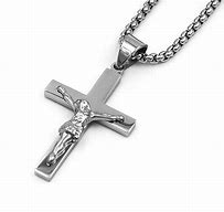 Image result for Stainless Steel Crucifix Necklace Men