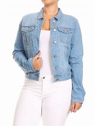 Image result for Women's Plus Size Denim Jacket