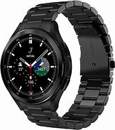 Image result for Silver Chain Black Samsung Watch