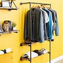 Image result for Industrial Clothing Rack with Shelves