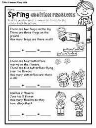 Image result for Kindergarten Math Word Problems