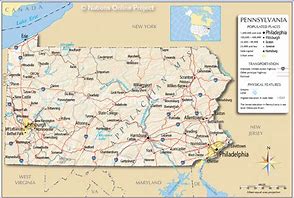 Image result for Map of PA Attractions