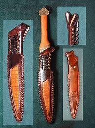 Image result for Carved Leather Knife Sheath