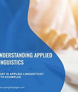 Image result for Applied Linguistics Examples