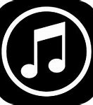 Image result for iTunes Black Yand White Logo