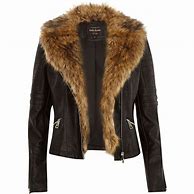 Image result for Faux Fur Leather Jacket