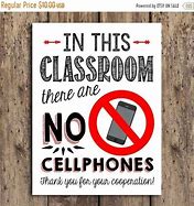 Image result for No Phones in School Germany Sign