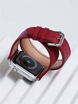 Image result for Red Leather Apple Watch Strap