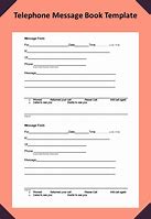 Image result for Telephone Message Book Template