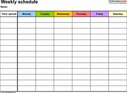 Image result for Free Blank Work Schedules Templates