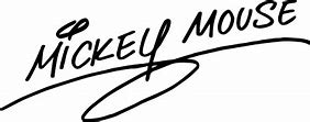 Image result for Mickey Mouse Autograph