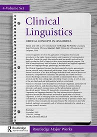 Image result for Clinical Linguistics
