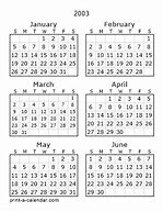Image result for 2003 Calendar View Year