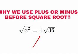 Image result for Square Root Plus or Minus