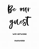 Image result for Free Printable Wi-Fi Password and Network Signs