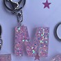 Image result for Pink Glitter Letter N Keychain