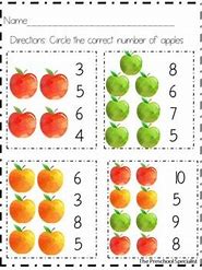 Image result for Counting Apples Worksheet for Preschool