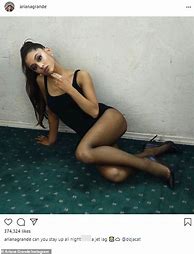 Image result for Ariana Grande Black Bodysuit