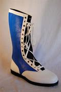 Image result for Blue and Silver Wrestling Boots