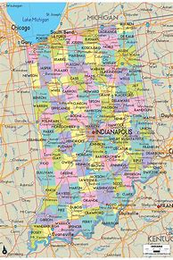 Image result for Big Indiana State Map