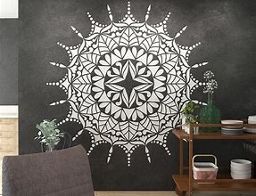 Image result for large walls stencil mandalas